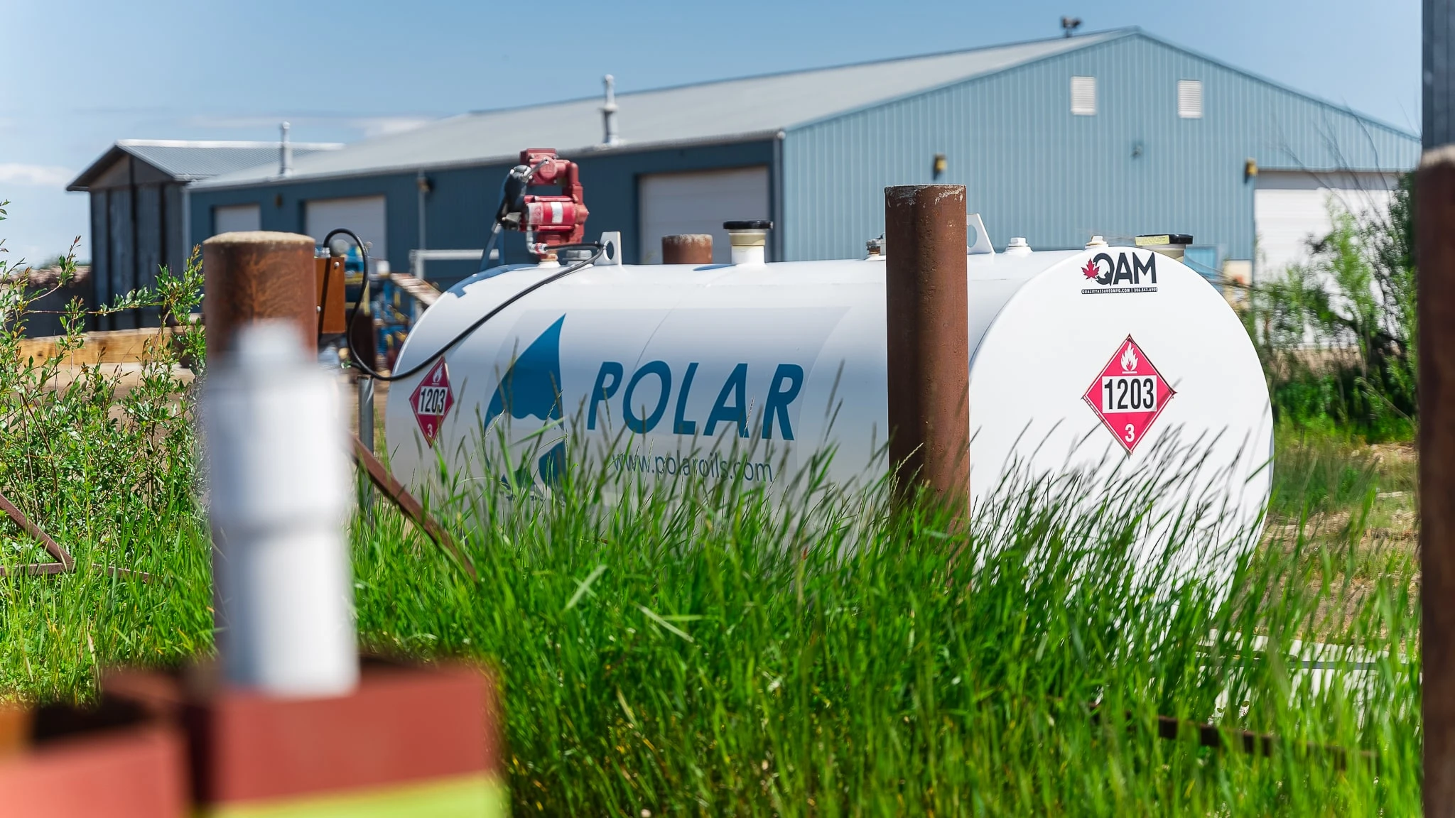 White tank with POLAR branding outdoors