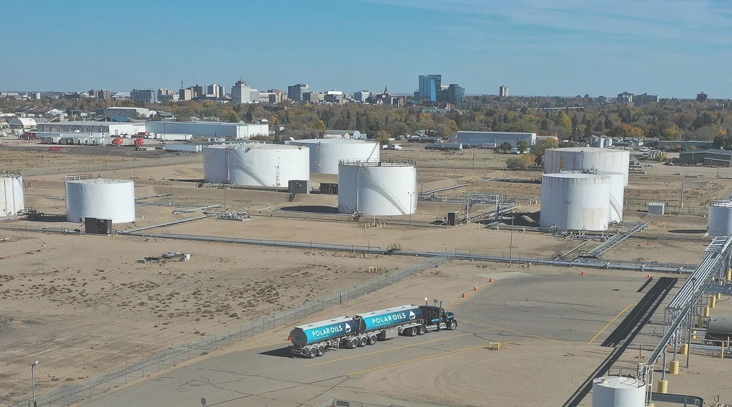 Polar Oils storage tanks and truck
